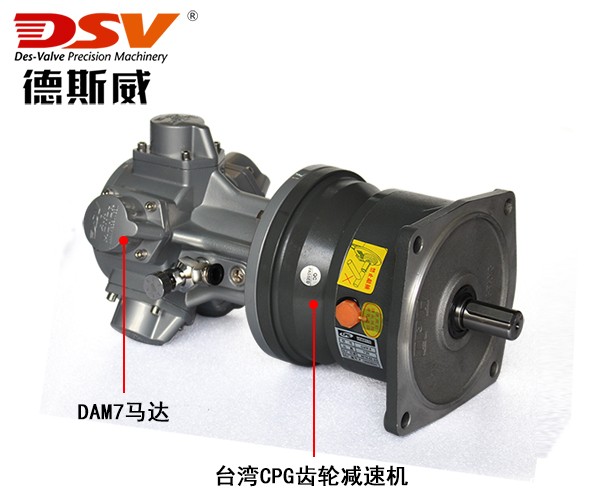 活塞式气动马达配CPG齿轮减速机