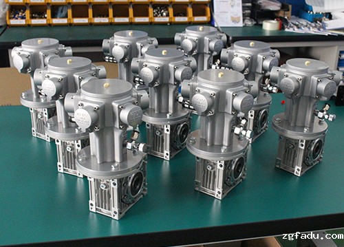 DAM5气动马达配RV蜗轮蜗杆减速机-内出力轴