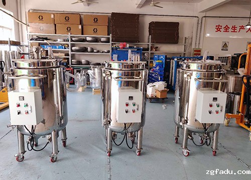 200L不锈钢加热保温气动搅拌桶