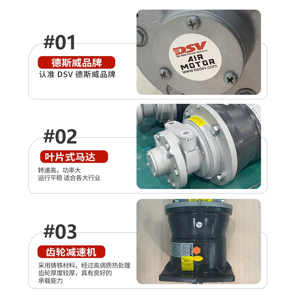 s10竞猜雷竞技叶片式气动马达配CPG齿轮减速机