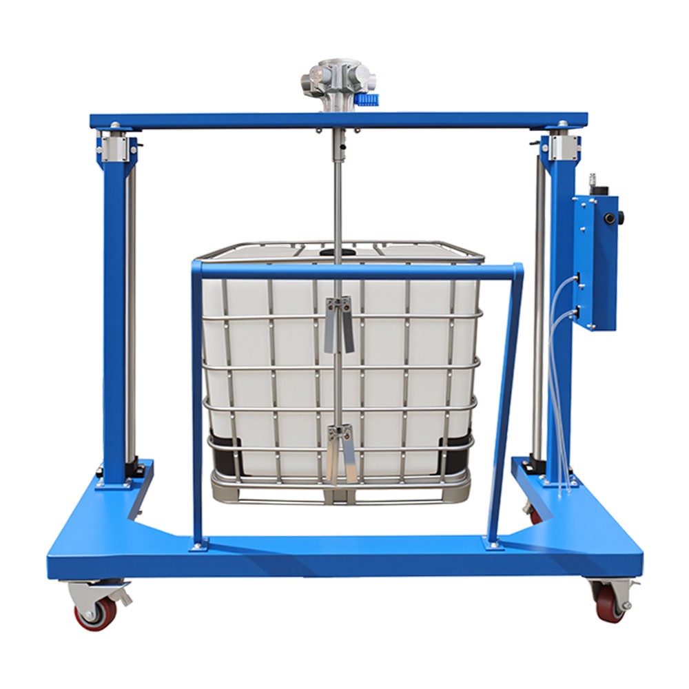 IBC吨桶双气缸活塞式可移动气动搅拌机