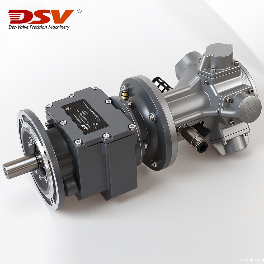 活塞式气动马达配斜齿轮减速机