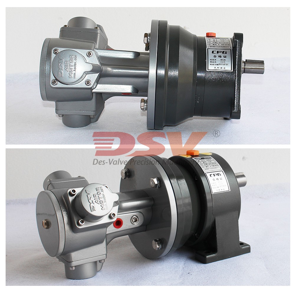 活塞式气动马达配CPG齿轮减速机