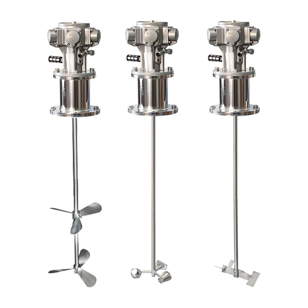 气动立式搅拌器配不锈钢底座