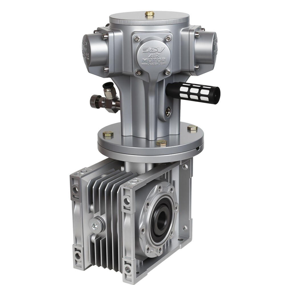 防爆气动马达配l铝壳涡轮蜗杆减速机